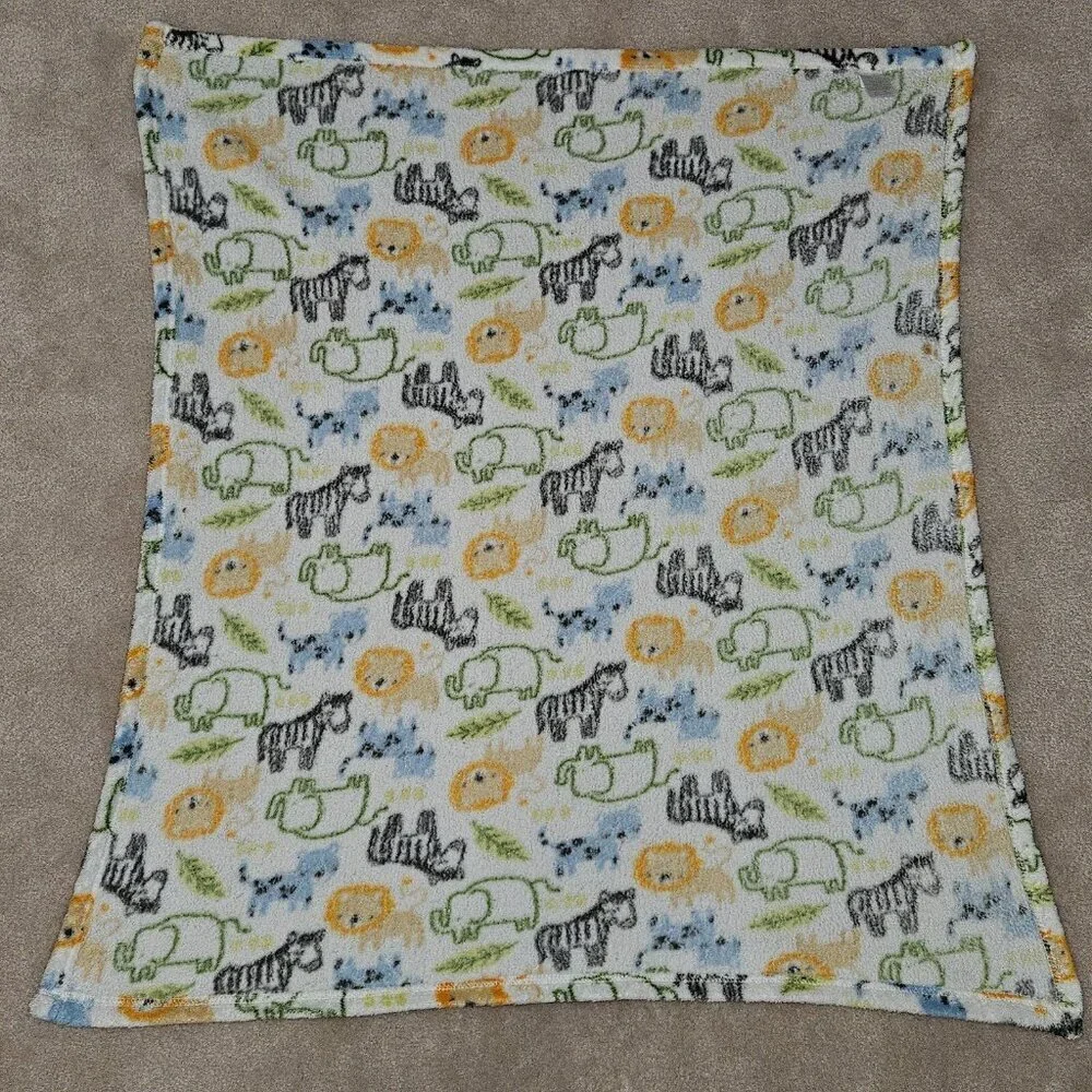 Baby Gear Elephant Zebra Lion Leopard Fleece Blanket Lovey Boy Girl READ